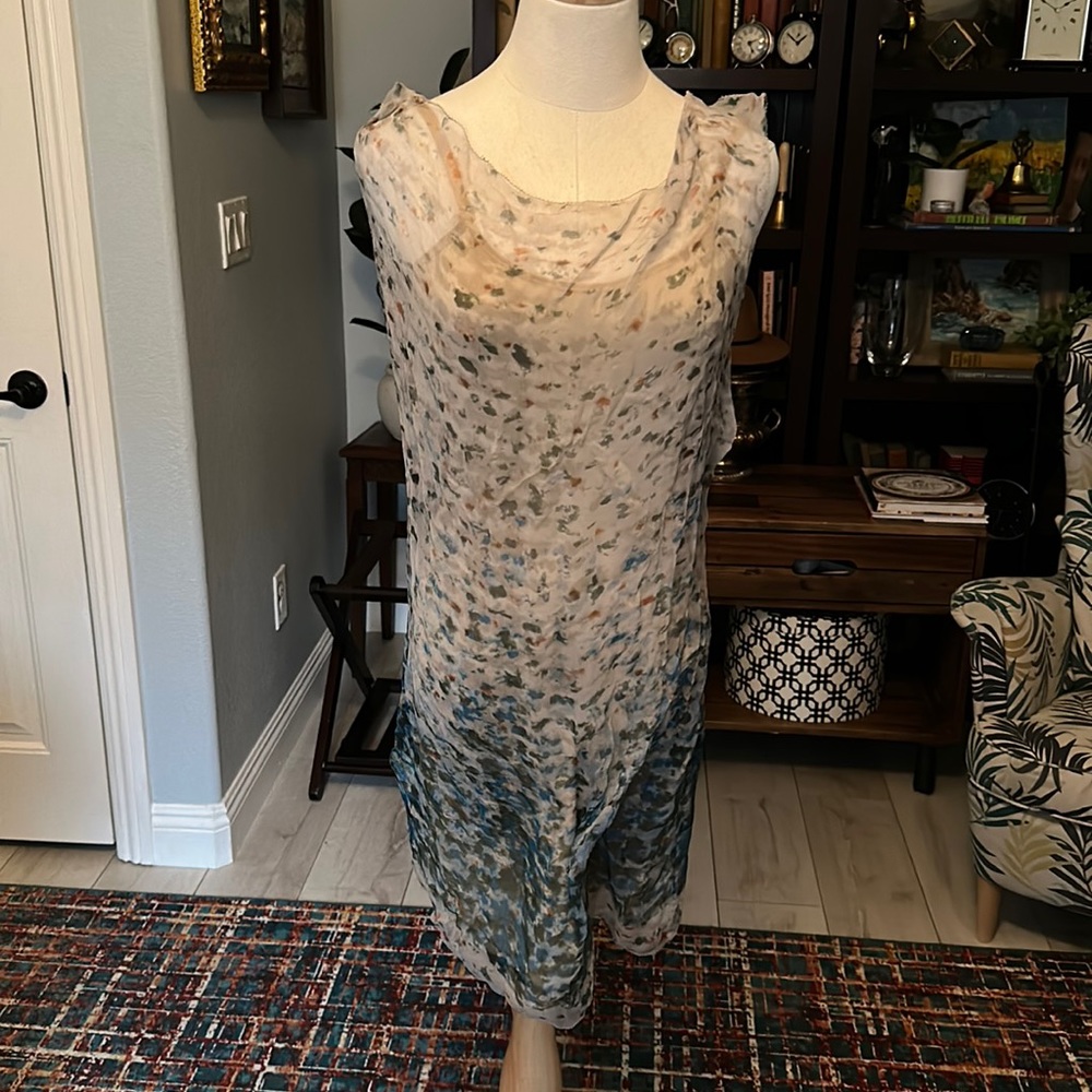 NWT Leon Max 100% Silk Limited Edition Slip Dress Very Delicate sz L